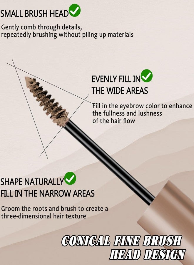 LYSdefeu Blonde Tinted Eyebrow Gel, 2 Pcs Long Lasting Waterproof Eye Brow Tinting Kit, Smudgeproof Natural Eyebrow Mascara Glue, Ultra-Fine Brush Brow Filler Stain, Christmas Eye Makeup Gift for Women-01 - Image 3